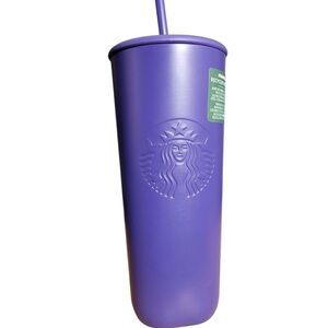 Starbucks NWT Large Purple Recycled Tumbler Cup 24oz